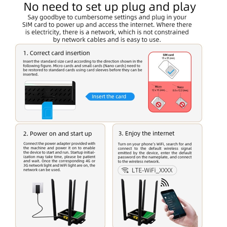 4G Wireless Plug-in Router Detachable Extension Antenna LTE Monitoring Network WiFi Hotspot, EU Plug, LT210B 4G Wireless Plug-in Router Detachable Extension Antenna LTE Monitoring Network WiFi Hotspot, EU Plug, LT210B
